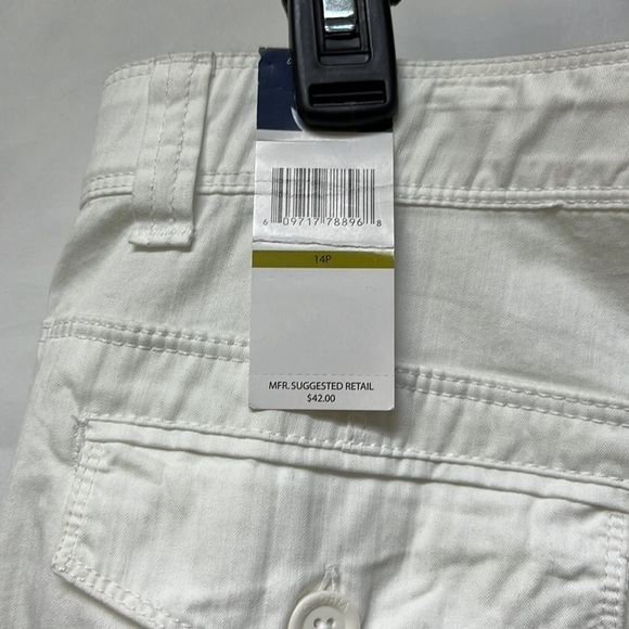 GLORIA, Vanderbilt, white cotton Capri pants - Picture 3 of 7